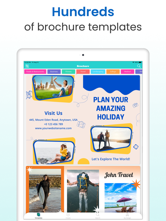 Brochure Maker, Pamphlet Maker iPad screenshot 4 - Graphics & Design app