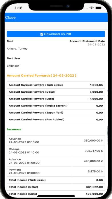 Account Tracking System Screenshot