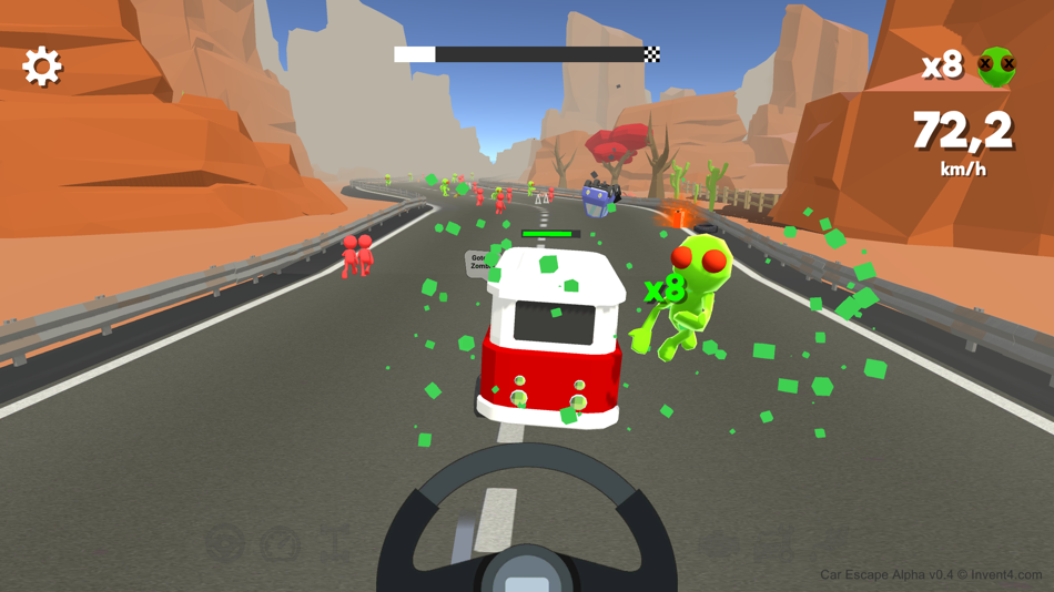 #2. Car Escape 3D Zombie Attack (iOS) By: Invent4.com