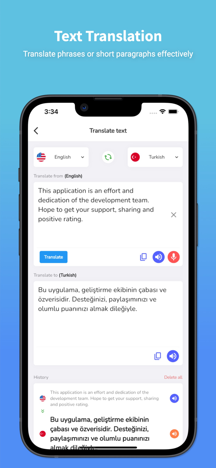 Turkish Translator and Learn 45