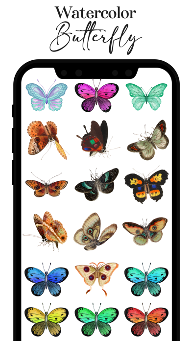 Watercolor Butterfly Stickers Screenshot