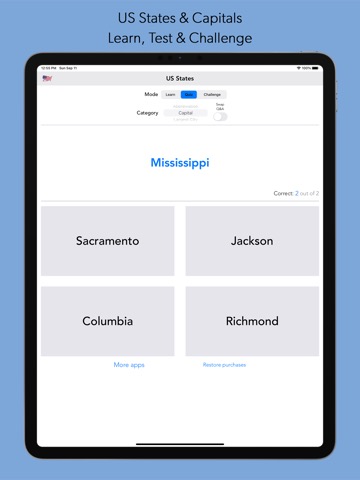 US States & Capitals Quiz Gameのおすすめ画像1