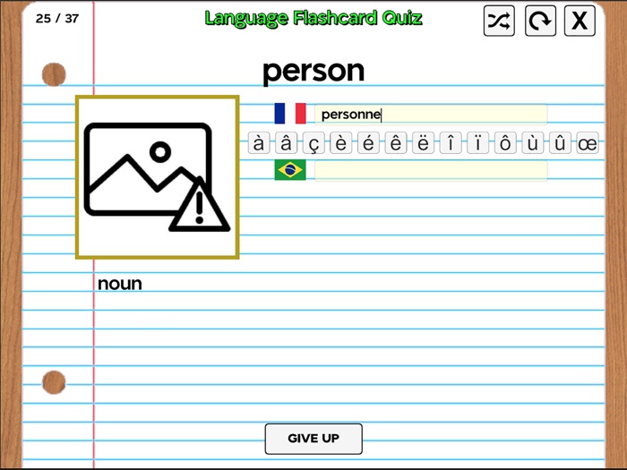 Language Flashcard Quiz