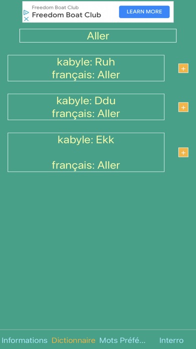 Dictionnaire Kabyle-Français Screenshot