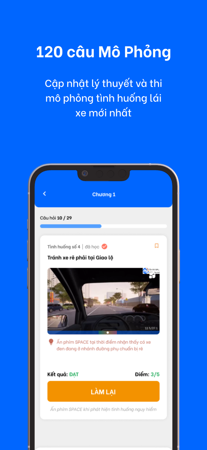 Ôn GPLX 120 Mô Phỏng and 600 Câu
