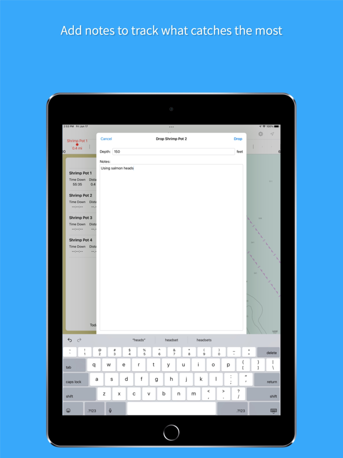Crab and Shrimp Pot Tracker