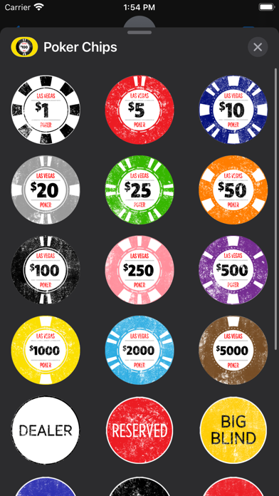 Poker Chips Sticker Pack Screenshot