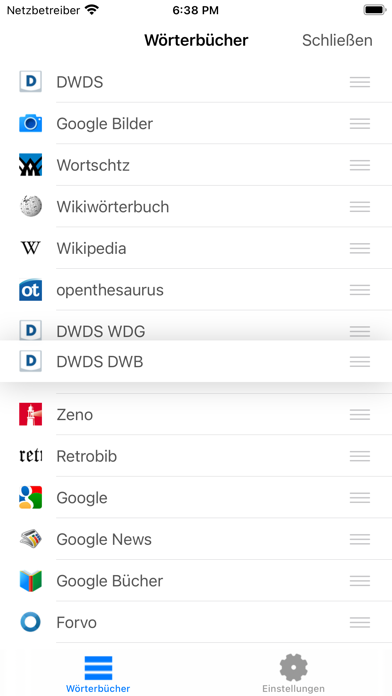 Alle Deutschen Wörterbücher Screenshot