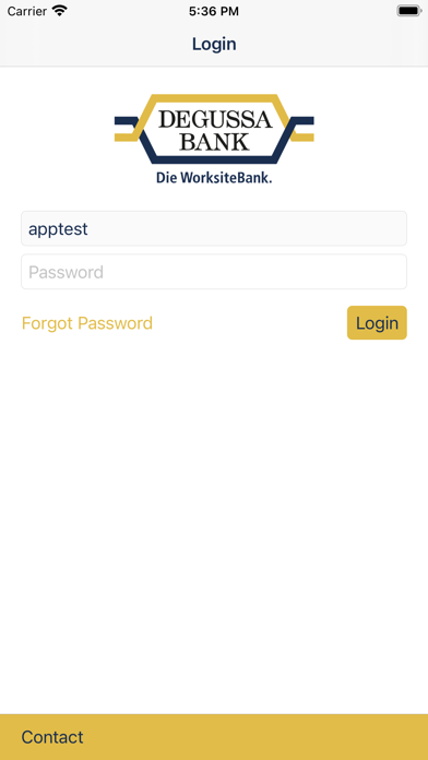 Degussa Bank My Card Manager Screenshot