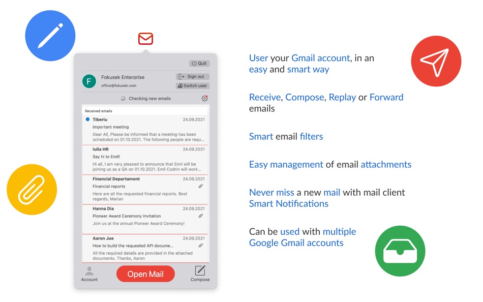 #3. Mail for Gmail (macOS) 由: Fokusek Enterprise