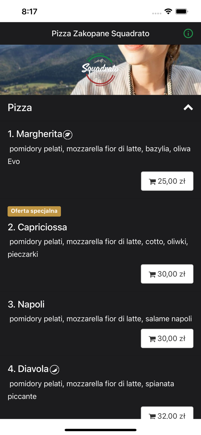 Pizza Zakopane Squadrato