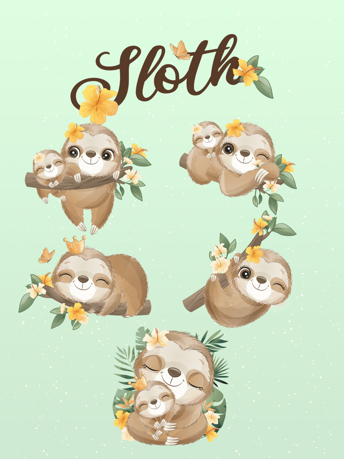 WaterColor Animals Stickers