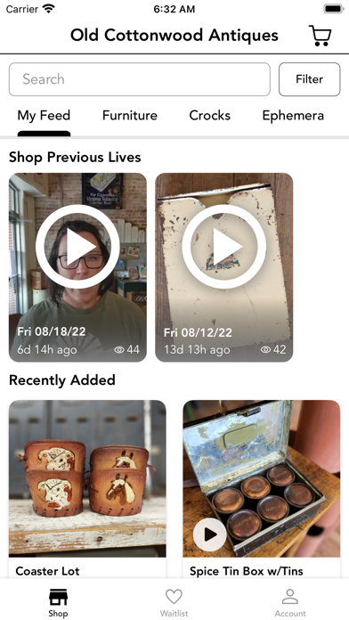 Old Cottonwood Antiques Screenshot