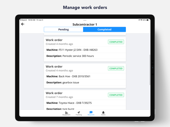 Tenderd Track iPad screenshot 3 - Business app