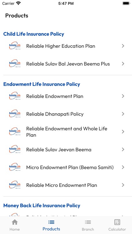 Reliable Life Insurance