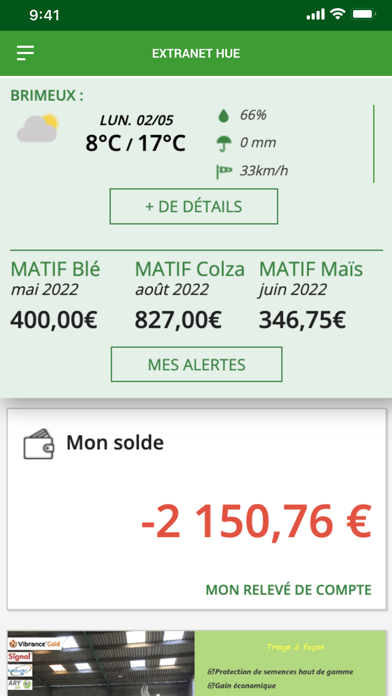 Hue Négoce Screenshot
