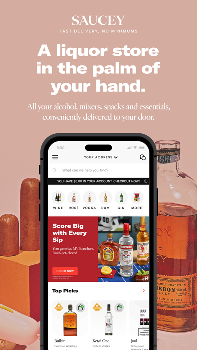 Saucey: Alcohol Delivery Screenshot