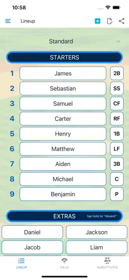 Game screenshot Baseball Lineup Cards mod apk