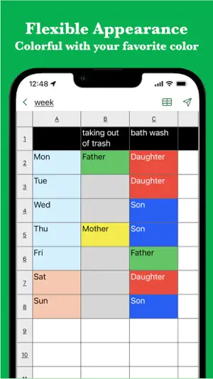 # Simple Table - Note as table screenshot 2