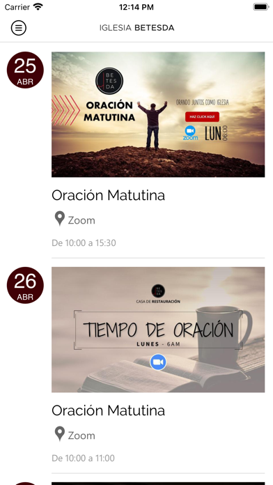 Betesdapp Screenshot