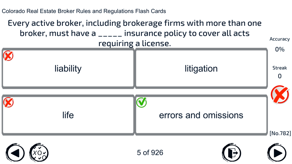 #6. CO Real Estate Exam Flashcards (iOS) 由: BeeSmart Unlimited LLC