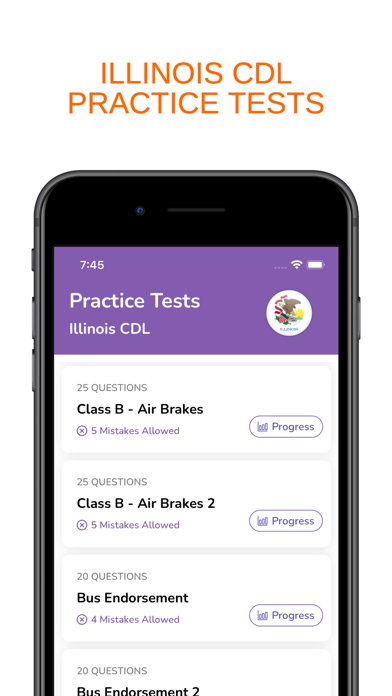 Illinois IL CDL Permit Prep Screenshot