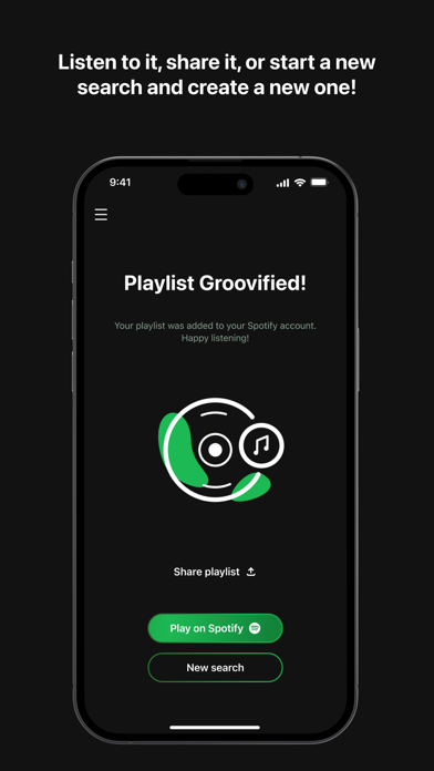 Groovifi - Playlist Generator Screenshot