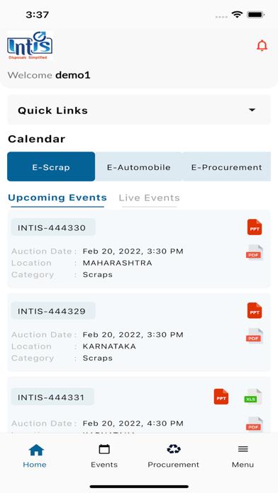 IntisAuctions Screenshot