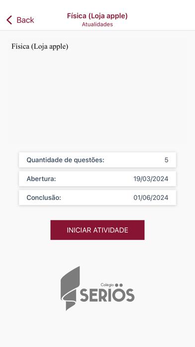 Seriös Acadêmico Screenshot