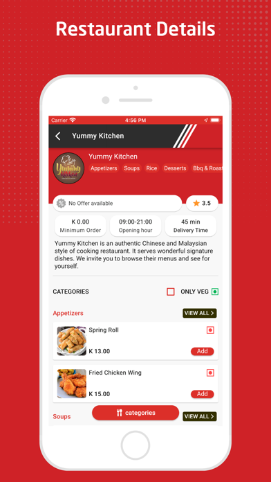 GoFood (PNG) Customer Screenshot