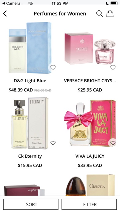 PerfumeOnline.ca Screenshot
