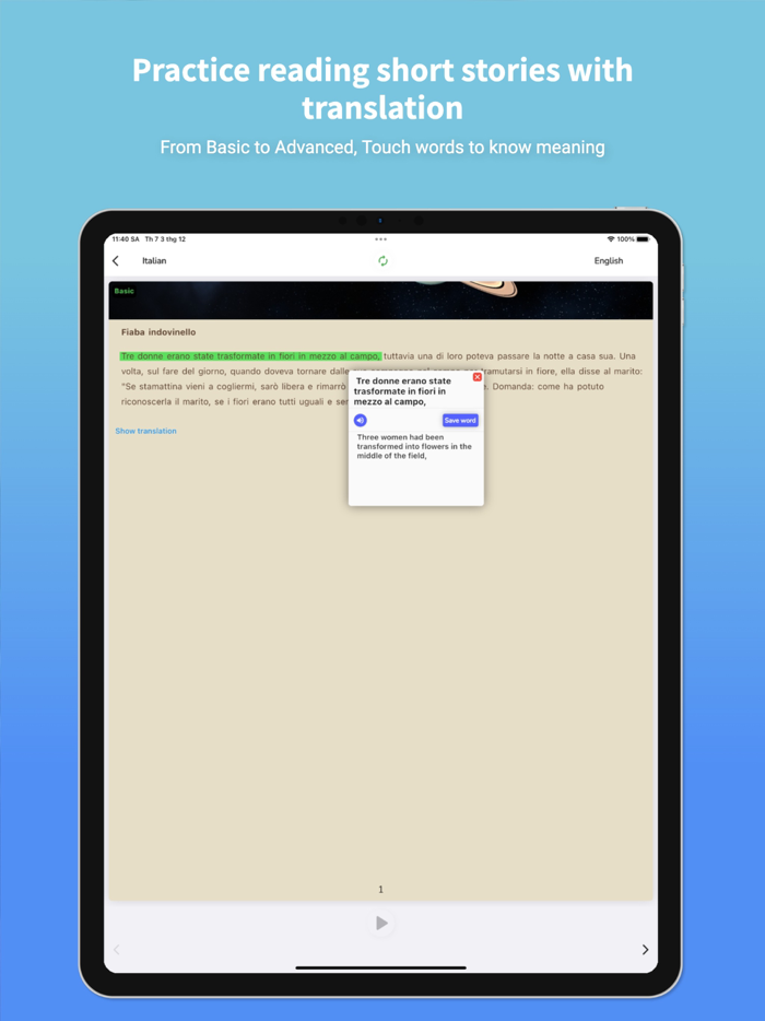 Italian Translator and Learn 