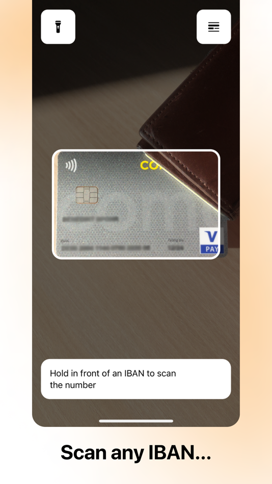 #1. IBAN-Scanner (iOS) Podle: Zelfi AG