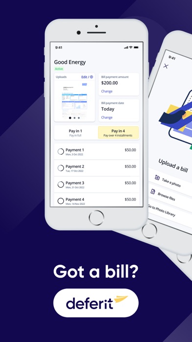 Deferit: Pay bills in 4 Screenshot