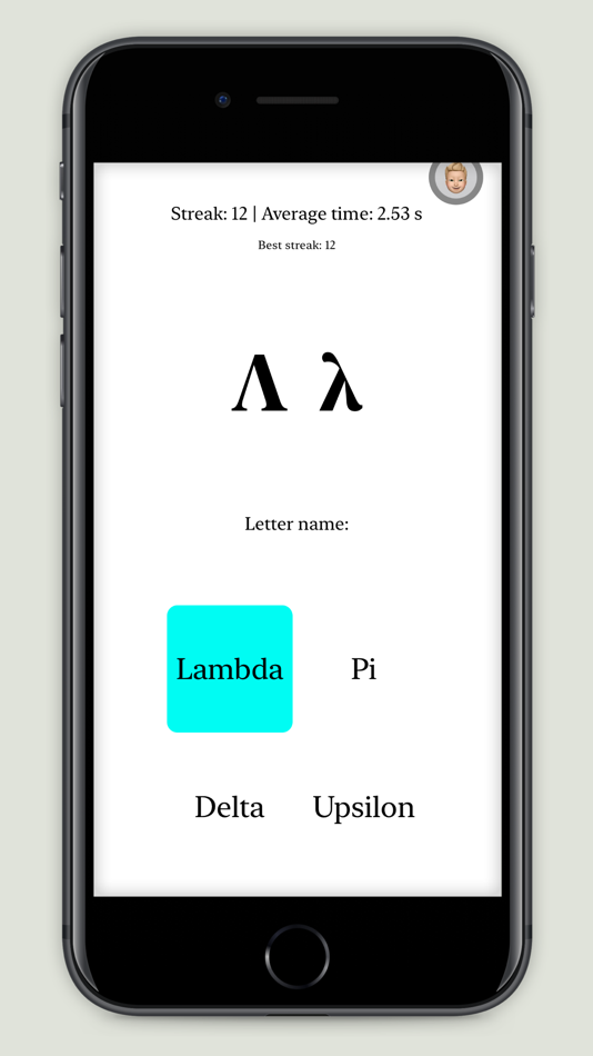 #3. Greek Letters Game (iOS) Podle: PJM