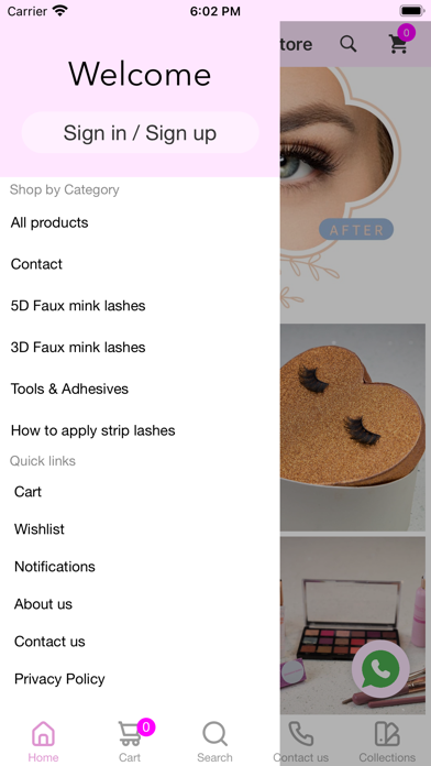Glamazon Lashes Store Screenshot