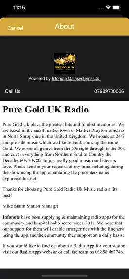 Game screenshot Pure Gold UK Radio apk