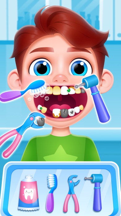 歯医者 ドクター 子供 ゲーム - 歯磨きゲーム 共 動物のおすすめ画像1