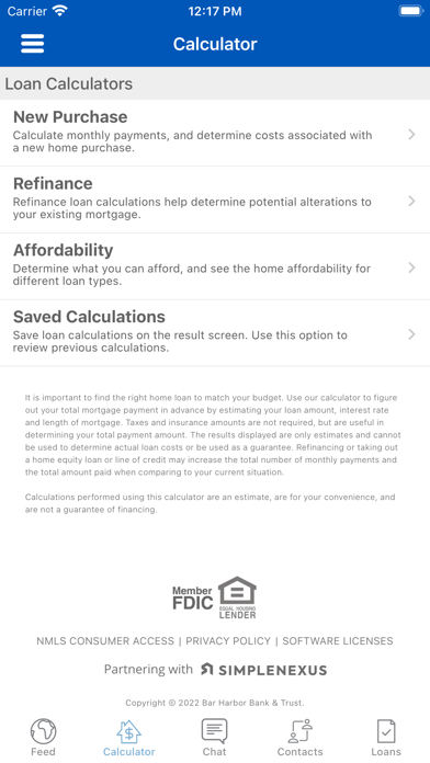 Bar Harbor Mortgage Screenshot