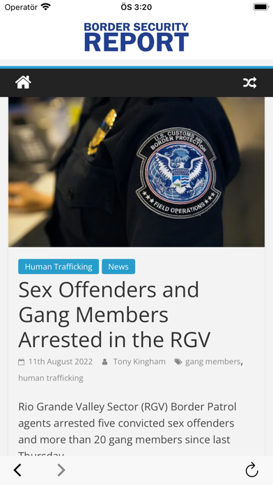 Border Security Report Screenshot
