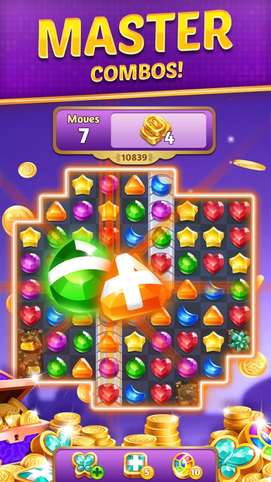#4. Genies & Gems: Puzzle & Quests (iOS) 来自: Jam City, Inc.
