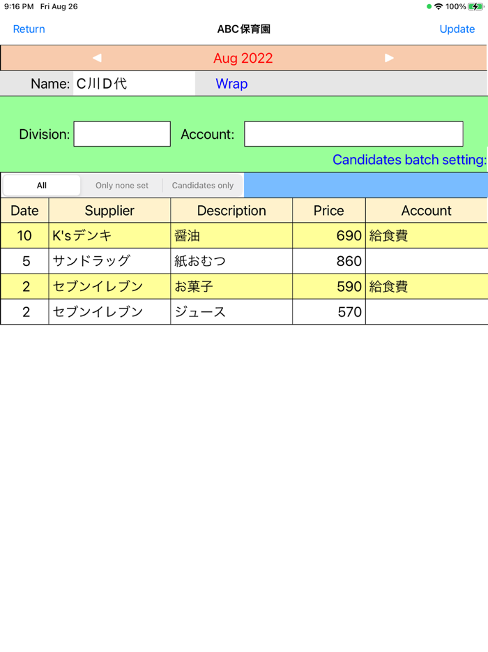 Petty cash accounting（Petty-A）
