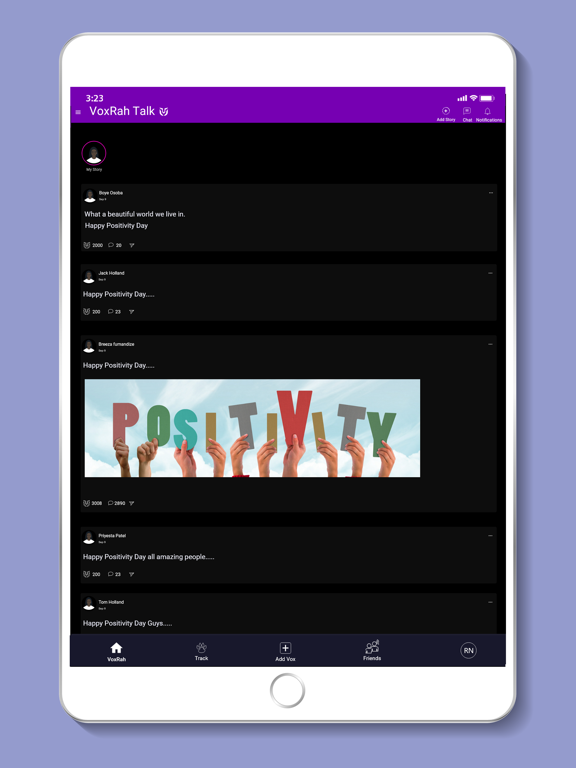 VoxRah - Empower Our Voices! iPad screenshot 6 - Social Networking app