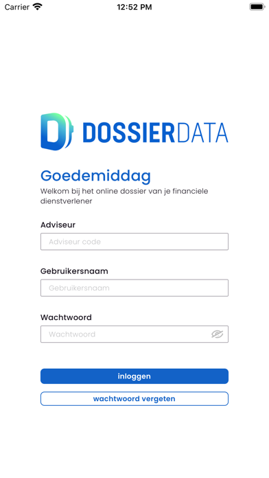 Klantportaal Screenshot