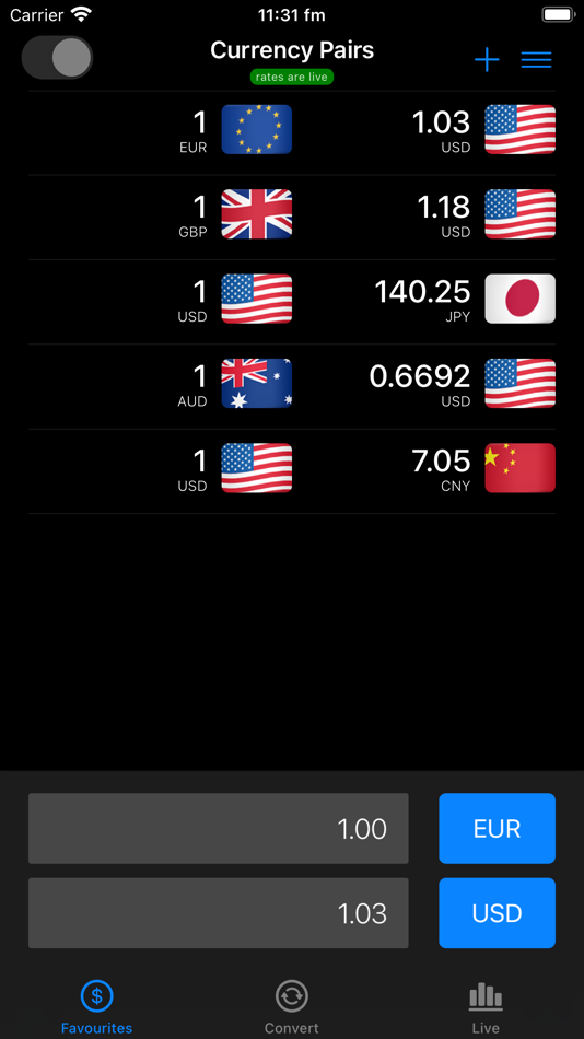 #3. Currency Converter + Exchange (iOS) By: Adam frankel