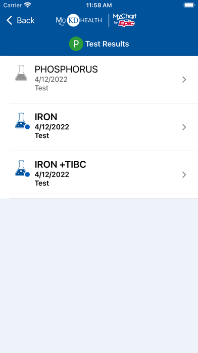 MyKD Health Screenshot