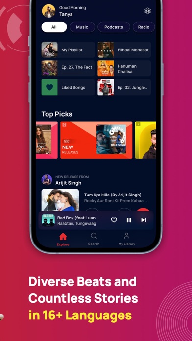 Screenshot #2 pour Gaana Music - Songs & Podcasts