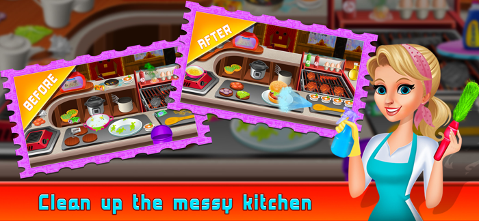 Cooking Expert and Cleaning game