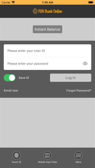 FUN Bank Mobile Banking Screenshot