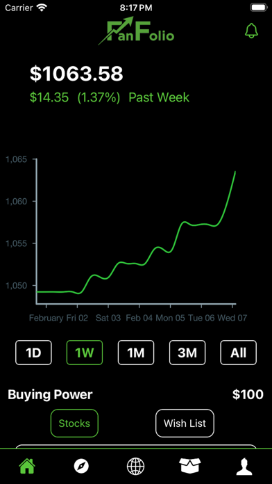 FanFolio Sports Market Screenshot
